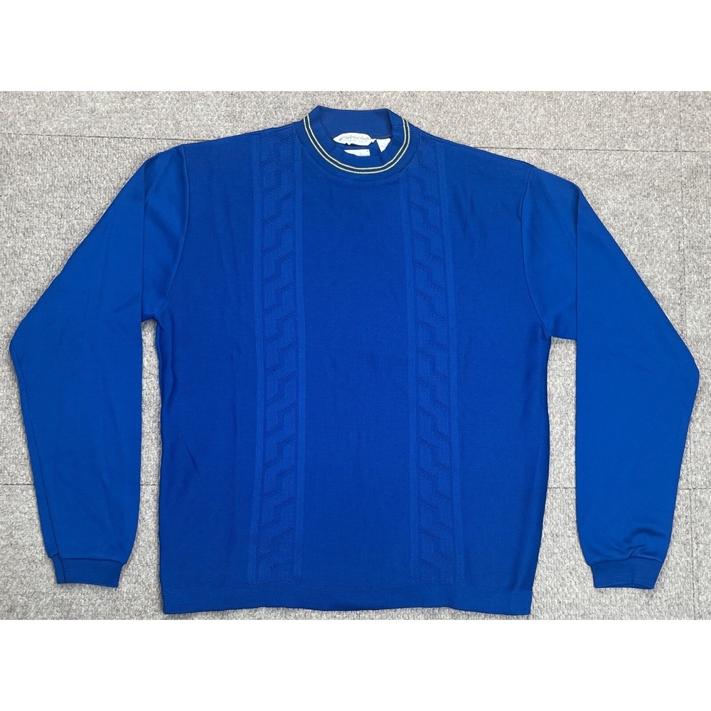 B. Altman & Co. Sportswear Men's Vtg Double Knit Long Sleeve Sweater Size Large